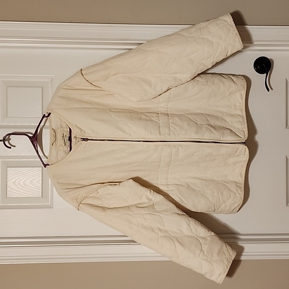 Universal Thread Jackets & Blazers - Universal Thread Women's Cream Quilted Collarless Lightweight Jacket, size XL